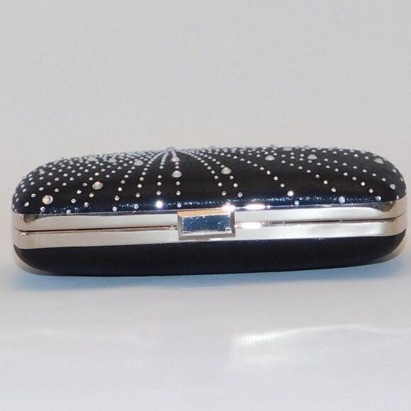 Rhinestone Embellished Black Evening Bag NEW - Picture 4 of 7